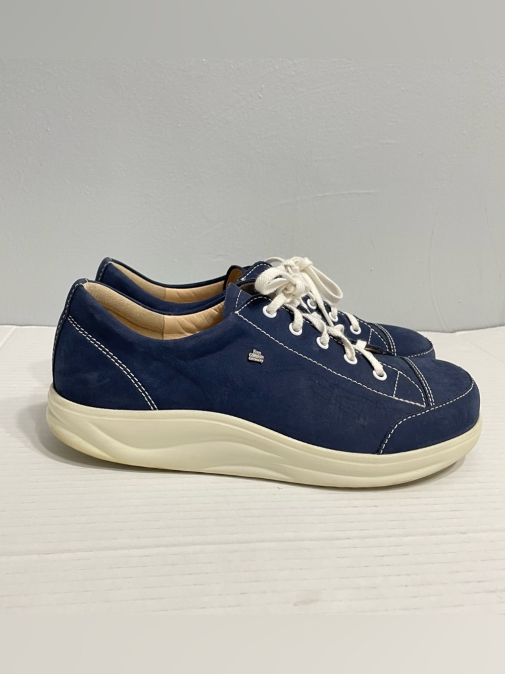 Ikebukuro Finn Comfort sneakers Blue lace up Women size 9 - Picture 2 of 10
